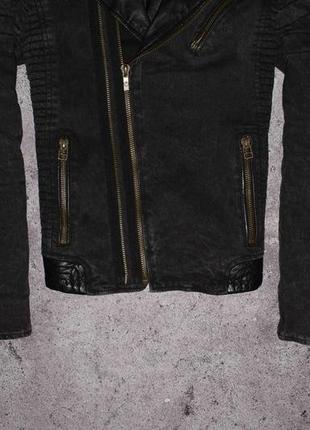 Goosecraft leather biker jacket (мужская кожаная куртка косуха diesel3 фото