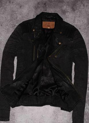 Goosecraft leather biker jacket (мужская кожаная куртка косуха diesel4 фото