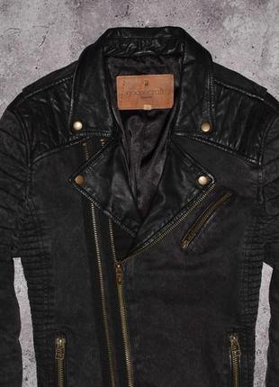 Goosecraft leather biker jacket (мужская кожаная куртка косуха diesel2 фото