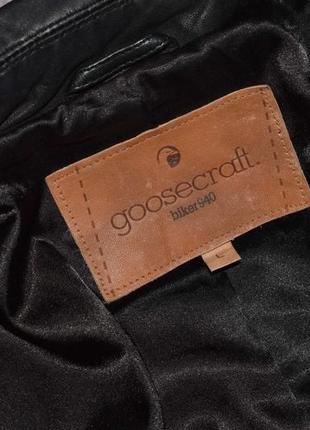 Goosecraft leather biker jacket (мужская кожаная куртка косуха diesel6 фото