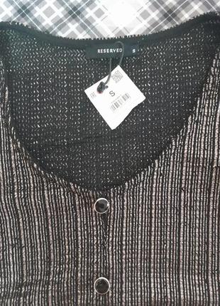 Модна блузка в блискучу смужку reserved з биркою,💯 оригінал8 фото