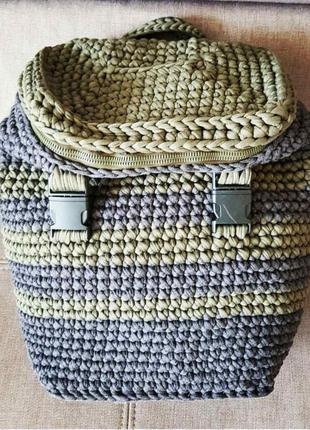 Чоловічий рюкзак кольору хакі, плетений чоловічий рюкзак, подарунок чоловікові, одеса, київ3 фото