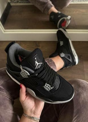 Чоловічі кросівки nike air jordan 4 retro se black canvas premium3 фото