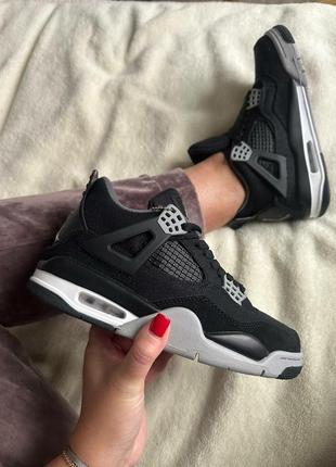 Чоловічі кросівки nike air jordan 4 retro se black canvas premium5 фото