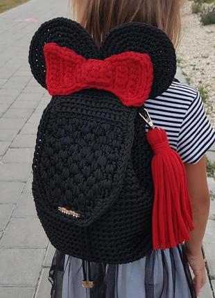 Дитячий рюкзак міккі маус, мінні маус, плетений дитячий рюкзак.київ2 фото
