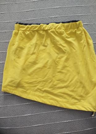 Юбка желтая спортивная (юбка)2 фото