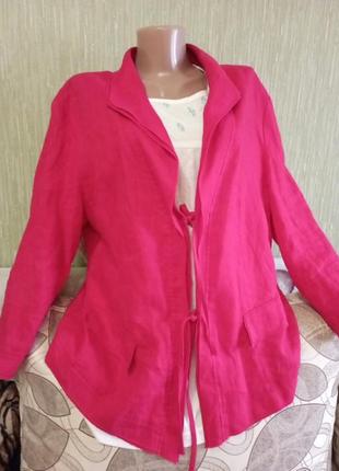 Червоний жакет, лен g. w.🌹🌹🌹