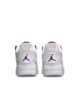 Женские кроссовки nike air jordan retro 4 fleece termo white purple w5 фото