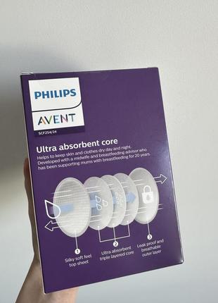 Лактационные вкладыши philips avent 24 шт1 фото