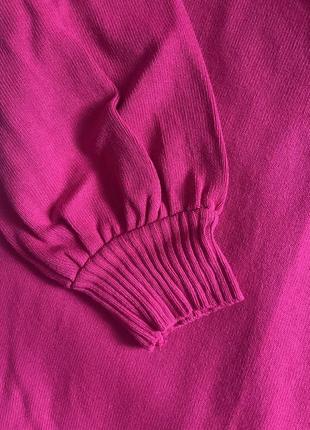 Сукня рубчик малинова, плаття рожеве3 фото