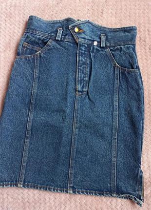 Винтажная 90-х джинсовая юбка