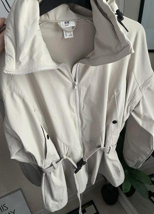 Стильная спортивная куртка жилетка ветровка серая h&amp;m sport2 фото