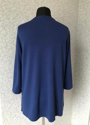 Женская туника, пуловер средней тёплости, синий.4 фото