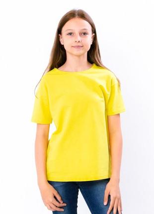 Футболка базовая однотонная, подростковая для девочки, футболка двунитка, яркая однотонная футболка для девчонки3 фото