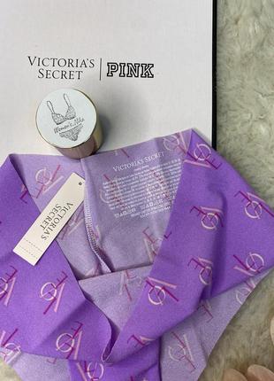 Трусики безшовні xs m l xl бузкові з написами victoria's secret оригінал вікторія сікрет3 фото