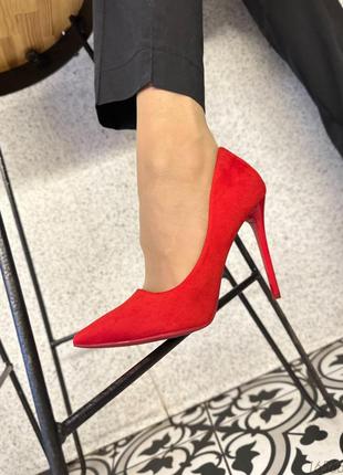 Женские туфли красные7 фото