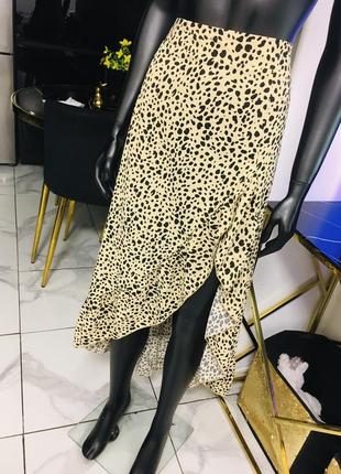 Шикарная миди юбка с открытой ножкой батал большой размер shein 2хл5 фото
