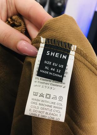 Стильная юбка в рубчик с имитацией пуговиц shein хл6 фото
