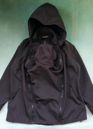 Mamalila® softshell carry jacket куртка софтшельна для матусі "слінгокуртка"4 фото