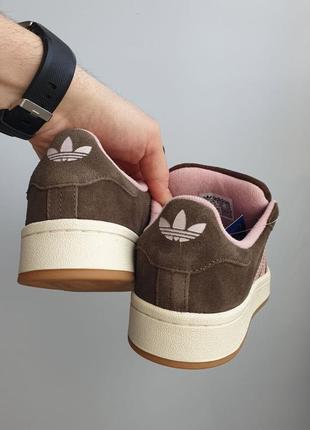 Стильові (жіночі) кросівки adidas campus 00s •brown pink• kross арт #3305 фото