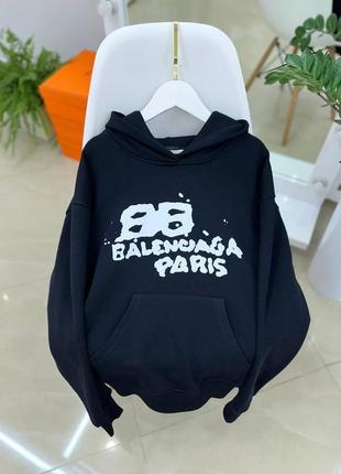 Чорний худі balenciaga