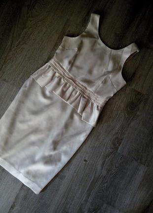 Вечірнє святкове плаття айворі до колін6 фото