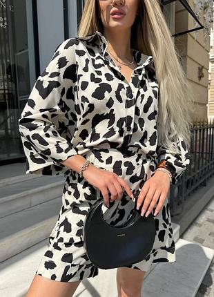 Женский летний костюм легкий двойка шорты рубашка,женский летающий леговый костюм...