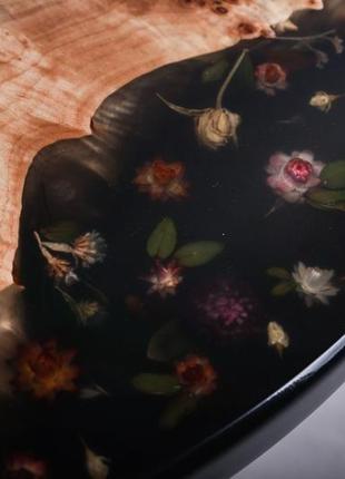 Журнальний стіл та годинник з дерева і епоксидної смоли