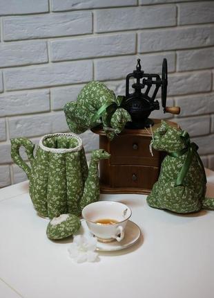Текстильный чайник утренний кофе4 фото