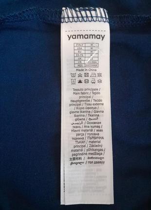 Шикарна піжамна віскозна кофта синього кольору з мереживом yamamay з биркою9 фото
