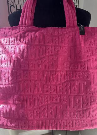 Пляжная сумка victoria's secret оригинал виктория секрет сумка terry tote4 фото