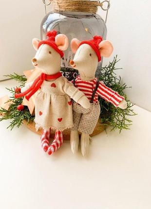 Рождественские мышата. символ 2020 года. елочная игрушка3 фото