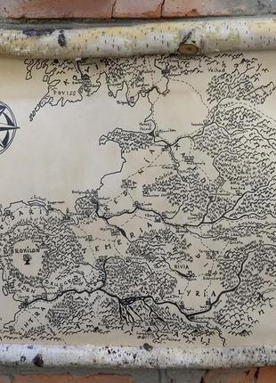 Карта северных королевств, ведьмак. рамка-свиток