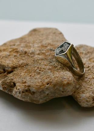 Серебряное кольцо ручной работы - молот тора4 фото