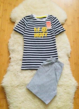 Lupilu! летний комплект или пижама с веселым смайлом. коллекция 2023 г. 100% cotton! домашний комплек