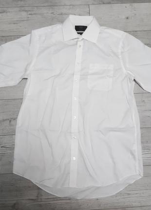 Рубашка мужска белая длинный рукав р 48 бренд "marks&spencer"7 фото