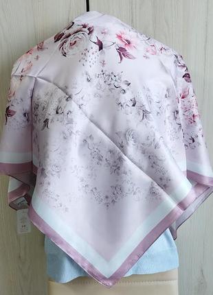 Роскошные платки, платки, с цветами, шелковистые, весна лето, итальянский атлас,...