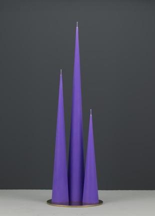 Свічка shine collection, колір violet2 фото