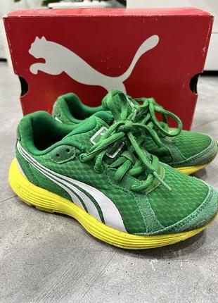 Детские кроссовки puma оригинал зеленые яркие на мальчика 30 размер6 фото