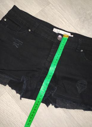 Черные джинсовые шорты4 фото
