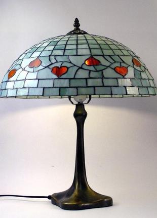 Вітражна лампа "parasol" (лампа тіффані)1 фото