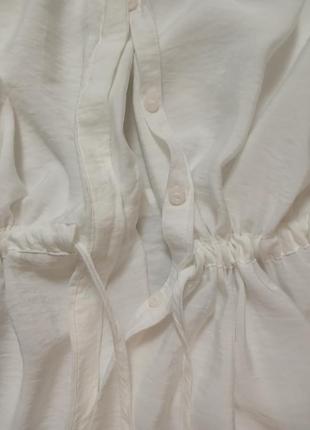 Рубашка удлиненная на пуговичках и шнуровке в области талии5 фото