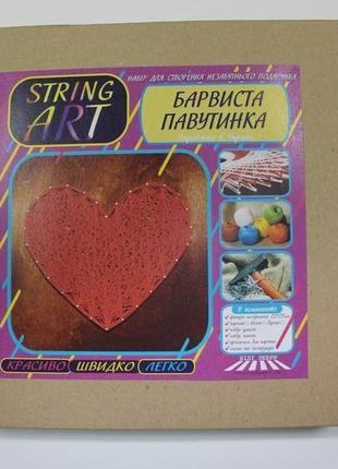 Набір для творчості в техніці string art велике серце9 фото