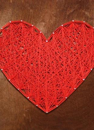 Набор для творчества в технике string art большое сердце2 фото