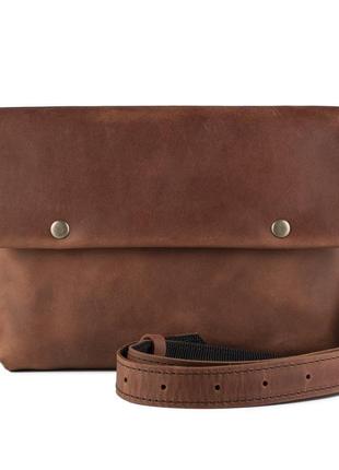Комплект мужская кожаная сумка и кошелек цвет коньяк3 фото
