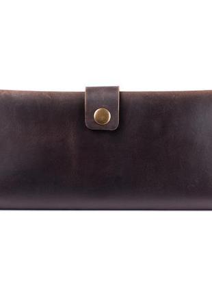 Женский кожаный комплект (сумка женская коричневая + большой кошелек)5 фото