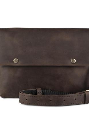 Женский кожаный комплект (сумка женская коричневая + большой кошелек)2 фото