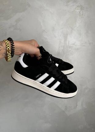 Кроссовки adidas campus black 
( подошва black )7 фото