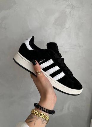 Кроссовки adidas campus black 
( подошва black )