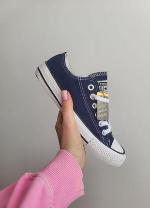 Кеди converse all star dark blue1 фото